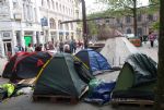 Manchester Homeless Camp in St Ann's Square